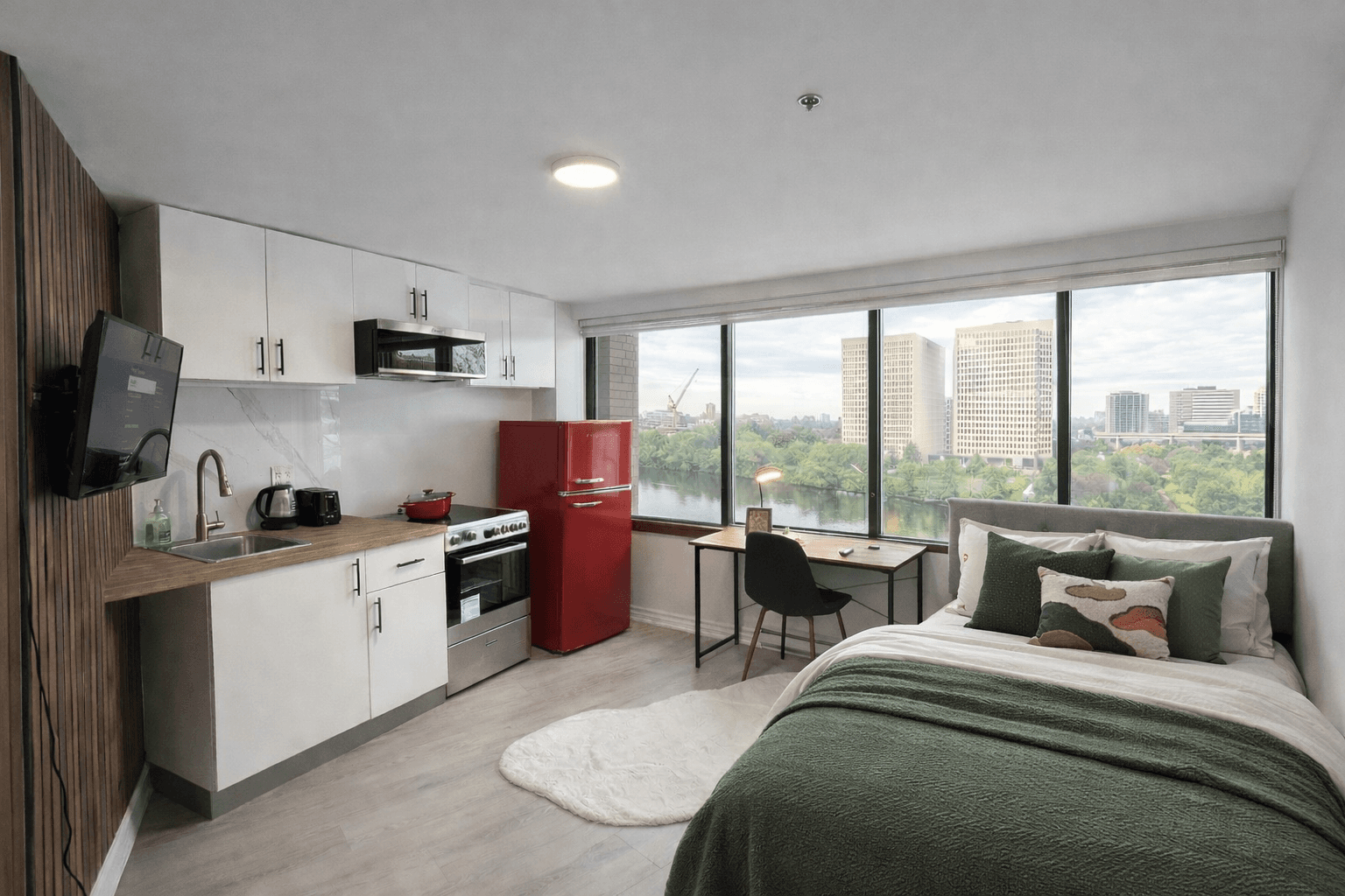 Studio Junior kitchen and living