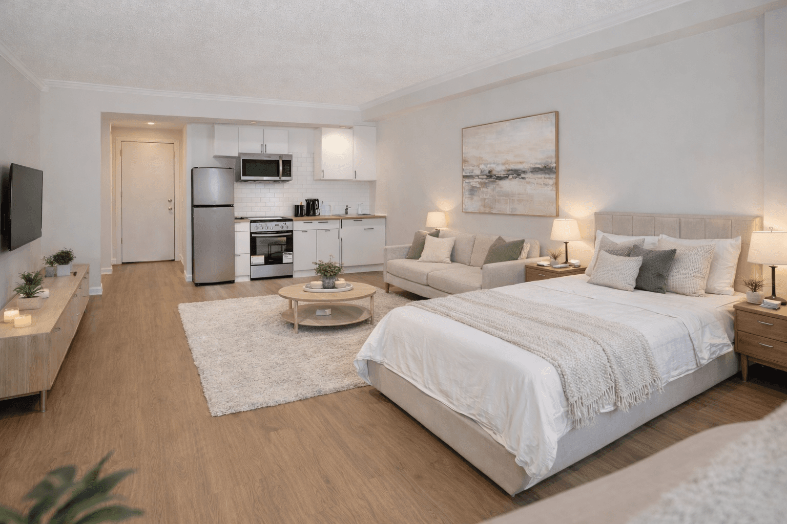 Studio Plus kitchen and living